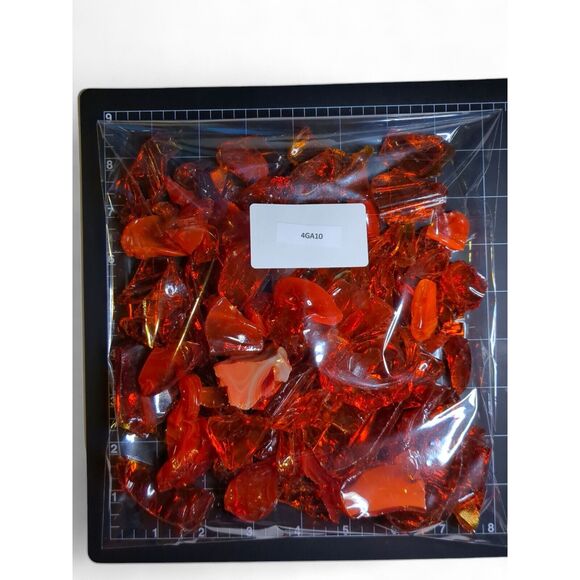 Ruby Amberina Glowing Swirl Slag Uranium Glass Cullet Assortment #4GA10 - Picture 6 of 6